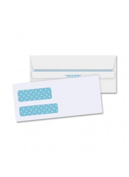 Envelopes Double Window - #9 (8.88" x 3.88") - 24 lb - Self-sealing - 500/Box - White - bsn36681